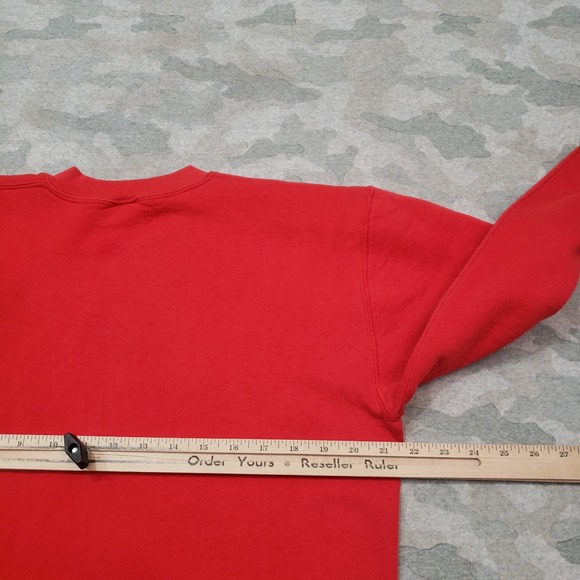 Vintage Target Sweatshirt Men Medium Red Russell Pullover Crew Neck 90s Employee - Picture 9 of 11